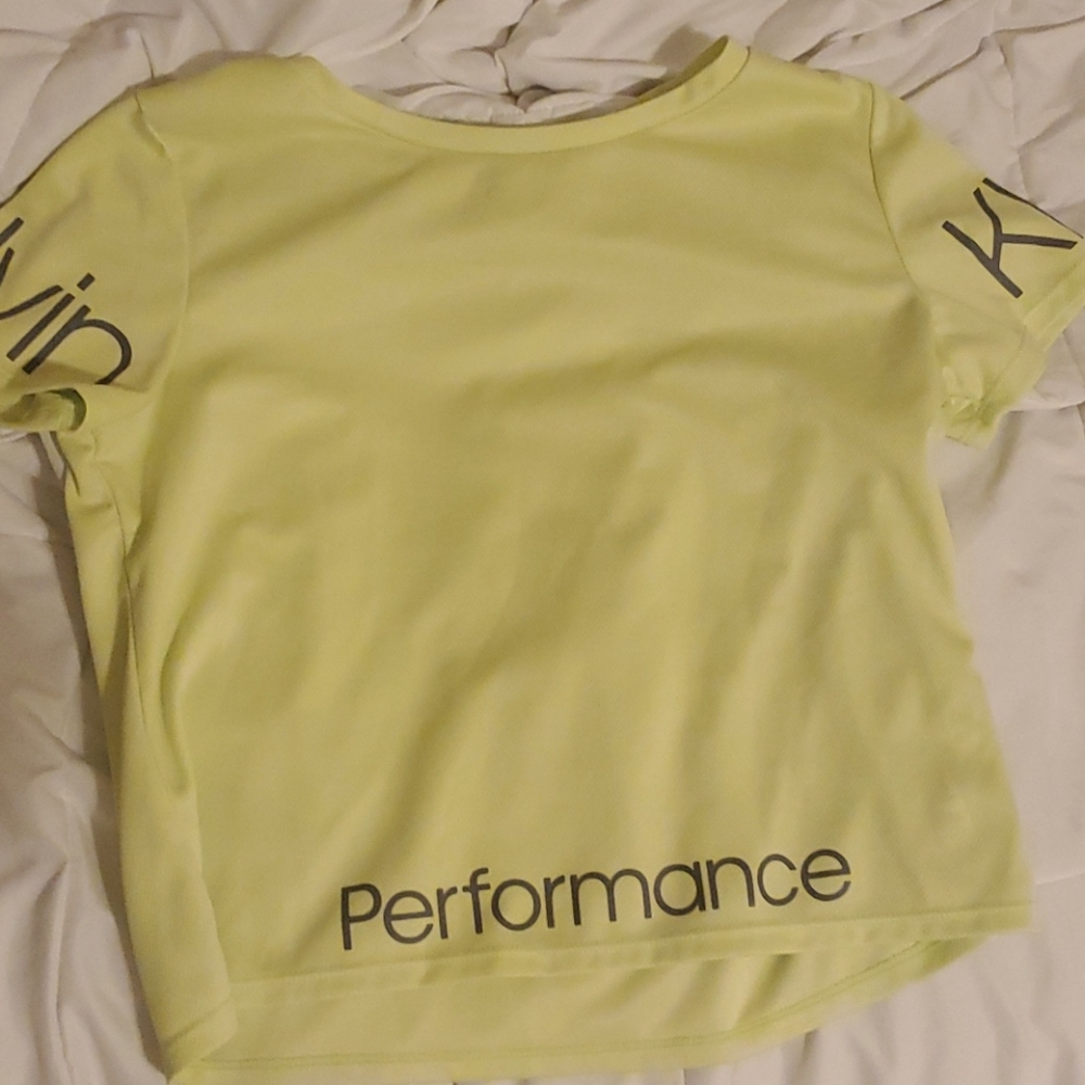 Calvin Klein girls crop performance tee